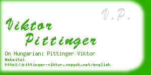 viktor pittinger business card
